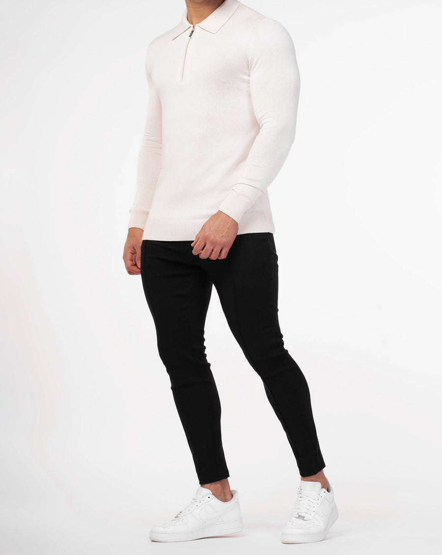 THE VIDA - LONGSLEEVE POLO - BEIGE