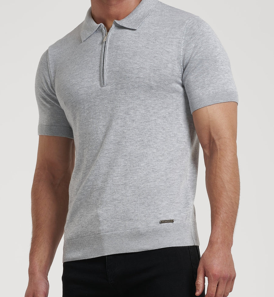 THE VIDA - SHORTSLEEVE POLO - GRIJS